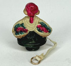 Antique Tape Measure Woman With Flowers Celluloid Figural Retractable Antique