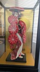 Vintage 13 Inch Japanese Doll In Glass Case