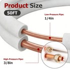 Findmall 50 Feet Install Kit For Mini Split Heat Pump Systems 1 4  - 3 8  Dia 