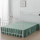 Bed Skirt Full Size Ruffled Bed Skirts With Split Corners  18 Inch Drop Dust 