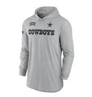 Dallas Cowboys Nike Salute To Service Sideline Hooded Long Sleeve Shirt-gray