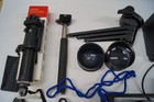 Lot Vtg Camera Equipment Canon Nikon Sunpak Flashes Lenses Filters Read Por F112