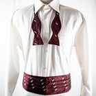 Robert Talbott Burgundy Silver Gray Glove Hat Silk Cummerbund Assorted Set