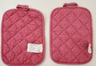 Lot Of 2 Easter Potholders Mitt Eggs Basket Tree Cotton Pink Yellow Franco New