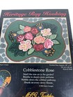 Vtg Mcg Textiles Cobblestone Rose Floral Heritage Rug Hooking 20x27 Nib