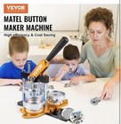 Button Maker Machine 75 Mm 3 Inch 100pcs Badge Punch Press Kit Diy Pin Vevor