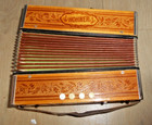 Vintage Hohner Button Accordion Made In Germany Village Folk Music