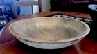 Primitive Wooden Dough Bowl Treen White Milk Paint