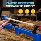 Wood Lathe Machine 14x40in 400w 1 2hp Bench Top Wood Turning Lathe With 4 Speeds
