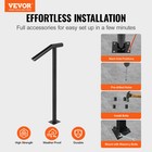 Vevor 2-step Handrail Single Post Handrail Round Metal Handrail For Stairs Matte