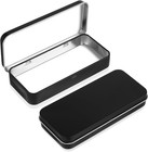 Metal Rectangular Hinged Tin Box Container For Jewelry Crafts Storage 5 12 X
