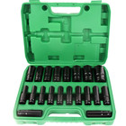 20pcs 1 2  Inch Deep Impact Socket Set Drive 8-32mm Metric Garage Sae With Case