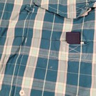 Columbia Super Bonehead Teal Plaid Button Down Fishing Shirt Xlt