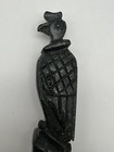 Vintage Myan Or Aztec Bird Snake Totem Pole Carving Black Stone Heavy