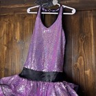 Girls Youth Weissman Purple Sequin Kl  Tulle Dance Dress Costume Size Ic