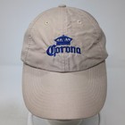 Corona Beer Logo Baseball Cap Beige Blue Os Adjustable Embroidered Slideback Hat