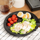 Karat Earth 9  Mineral Filled Pp Round Plate  Black  3 Compartments - 500 Pcs