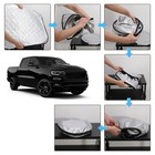 D-lumina Windshield Sun Shade Black silver-fits Ram 1500 19-up 240t Material  