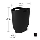 Umbra 2 4gal Harlo Indoor Trash Can Black  Small Size Bathroom Garbage Can 