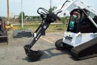 Bradco Hydraulic Swing Backhoe Attachment For Skid Steers With 18  Bucket dig 6 