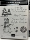 Stampin  Up  Snow Wonder Stamp And Die Set   Winter Snowflakes Snowman Trees