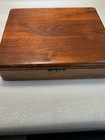 Vintage Porcelain Poker Chip Set With Original Wood Case