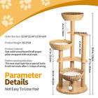 52  Modern Cat Tree Tower For Indoor Cats Oak Cat Scratching Tree For Large Cats