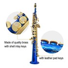 Straight Soprano Saxophone Bb B Flat With Case  Mouthpiece reeds   Accessories