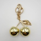 Luxury Cherry Bag Charm     Silver Mirror Pendant Keychain For Women Handbag