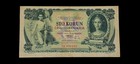1931 Czechoslovakia 100 Korun Banknote  Not Perforated  Boy With Falcon  Liberty