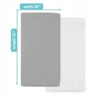 American Baby Company 2 Pack 100 Natural Cotton Fitted Crib Sheets 52 X 28 -    