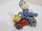 Marx Flintstones Dino On Tricycle- Wind Up Tin Toy- Tested Works- Made N Japan