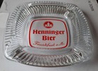 Vintage Henninger Bier Beer Advertising Bar Promo 5  Logo Glass Ashtray