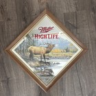 Miller High Life Beer  Elk Challange Diamond Wildlife Series Mirror Sign