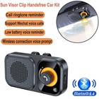 2025 New Hands-free Bluetooth Speakerphone Car Kit Sun Visor For All Cellphones