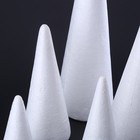 6 Pcs White Foam Craft Cones For Children Christmas Handmade Decoration