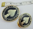 Two Metal Military Us Special Operations Command Badge Pin Ussocom Insignia