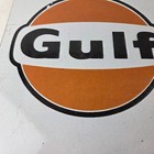 Vintage Gulf Gasoline Sign - Porcelain Octane Type Gas Pump Service Station Sign