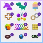 Fidget Poppers Pack     50 Pcs Toys  Party Large  50 Multicolor