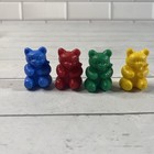 Plastic One Inch Teddy Bear Counters Red Yellow Blue Green Lot Of 100