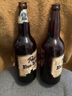 Vintage  Pabst Blue Ribbon Beer Bottles  1 Qt  Lot Of 2  With Paper Labels
