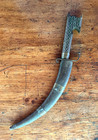 Persian Khanjar Dagger Knife  Wonderful Wire Inlay In The Wood Handle   Sheath