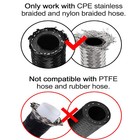1pcs 12an Hose End Fitting 60 Degree Swivel For Cpe Braided Hose Black