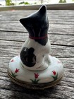 Limoges Romance Trinket Box France Cat With Red Bow Tie Signed   Numbered