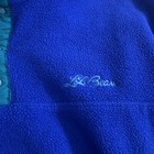L l  Bean Vintage Fleece Kids Youth 1 4 Snap Pullover Blue Reflective Usa