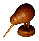 Vtg New Zealand Australia Mid Century Wood Kiwi Bird Danish Modern Bojesen Style