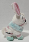 Neopets Cybunny Plush 2007 White With Pink Striped Rabbit 6   Free Shipping