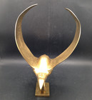 Dolbi Cashier Modernist Brass Bird In Flight Sculpture 15  Korea 1983 Vintage