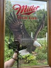 Vintage Miller High Life Bald Eagle Mirror Sign     Wildlife Series