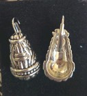 Vintage Silver Earrings Tribal Native Unique Design
